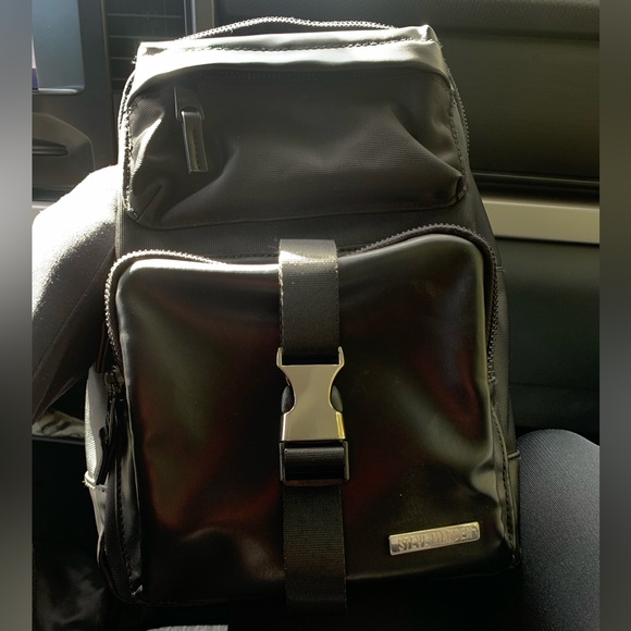 Steve Madden Mini Satchel Backpack in All Black - Picture 1 of 5